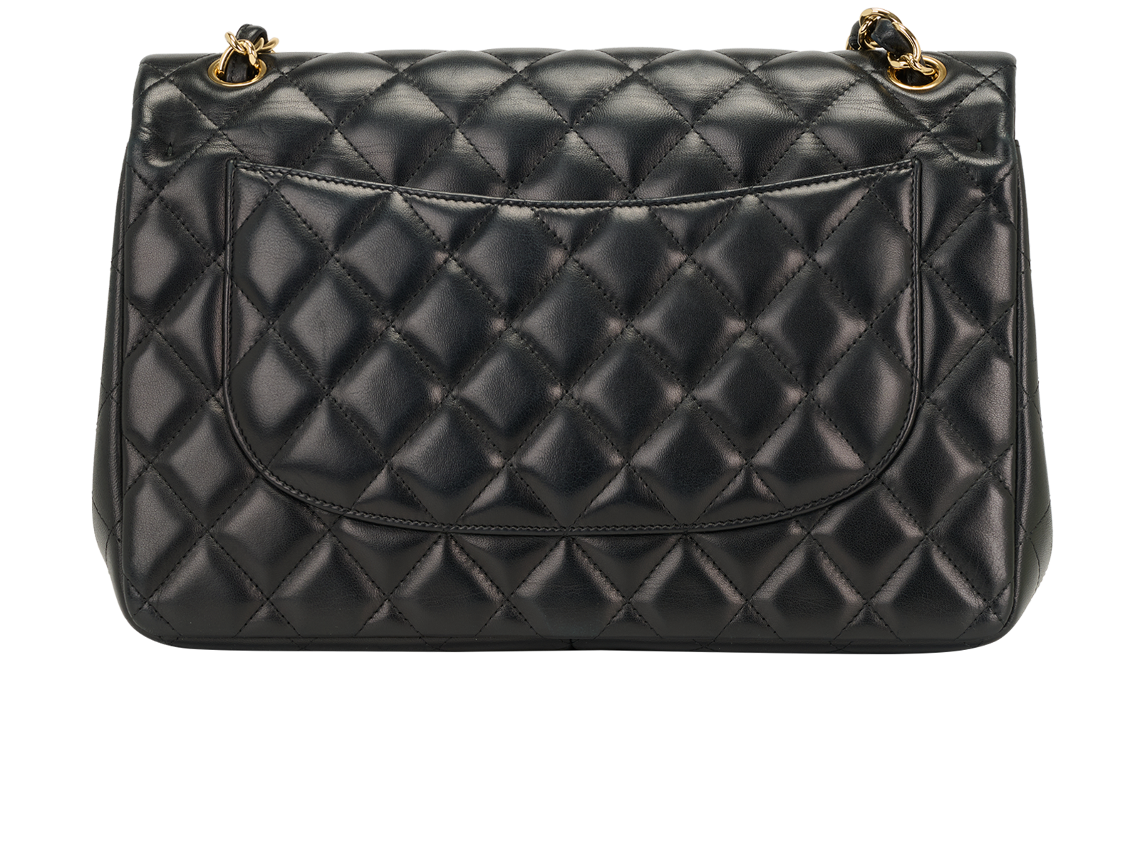 Jumbo Classic Double Flap, &pound;4,900, Handbags, Black, Lambskin Leather, Back view